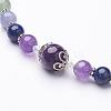 Natural Amethyst and Mixed Gemstone Beaded Necklaces NJEW-JN01753-03-2