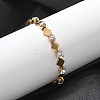 304 Stainless Steel Rhinestone Cup Chain Bracelets for Women BJEW-F488-26G-G-2