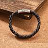 Braided Microfiber Leather Cord Bracelets for Men BJEW-Z081-13P-01-2