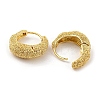 Rack Plating Brass Textured Hoop Earrings EJEW-K263-27G-2