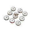 Brass Rhinestone Spacer Beads RB-A014-L12mm-S-5