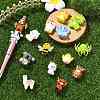 15Pcs 15 Styles Animal Food Grade Silicone Focal Beads SIL-CJ0002-74-6