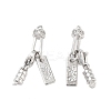 Brass Micro Pave Clear Cubic Zirconia Lobster Claw Clasps KK-Z059-14P-1