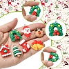 48Pcs 12 Styles Christmas Theme Opaque Resin Pendants RESI-FS0001-73-2