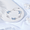1Pc Alloy Rhinestone Butterfly Link Chain Bracelets for Women BJEW-LP0002-39-3