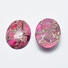 Brass Line Regalite/Imperial Jasper/Sea Sediment Jasper Cabochons X-G-E464-42N-2