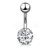 Clear Cubic Zirconia Belly Button Rings WG9960A-19-1