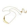 304 Stainless Steel V Shaped Pendant Necklaces for Women NJEW-Z086-01G-2