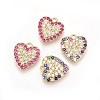 Brass Micro Pave Cubic Zirconia Pendants KK-I648-08-1