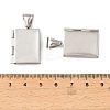 316 Stainless Steel Locket Pendants STAS-K321-02P-3