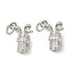 Brass Micro Pave Cubic Zirconia Pendants X-KK-Z120-29P-1
