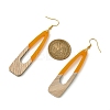 Two Tone Resin & Wood Dangle Earrings EJEW-JE05508-01-2
