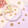 10Pcs 5 Styles Rack Plating Flower Brass Micro Pave Clear Cubic Zirconia Bead Caps KK-CJ0002-73-6