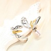 304 Stainless Steel Two-tone Stud Earrings for Women EJEW-R023-01GP-04-3