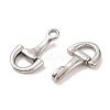 Non-Tarnish 304 Stainless Steel Hook Clasps STAS-C109-24P-2