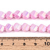 Anti-Tarnish Electroplate Glass Beads Strands GLAA-T025-8mm-14H-4