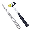Jewelry Making Tool Sets of Steel Ring Mandrel Bend Stick and Double Face Rubber Steel Handle Hammer TOOL-PH0002-03-6