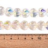 Electroplate Transparent Glass Beads Strands EGLA-N056-01A-12-4