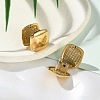 Ion Plating(IP) 304 Stainless Steel Hoop Earrings EJEW-C124-01F-G-3