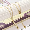 Ion Plating(IP) 304 Stainless Steel Pendant Necklace NJEW-K255-16G-2