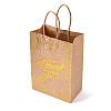 Gold Stamp Thank You Printed Paper Gift Tote Bags ABAG-Q055-03D-1