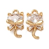 Brass with Cubic Zirconia Pendants KK-L270-08G-1