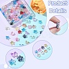 120G 4 Styles Gradient Color Baking Paint Transparent Glass Beads DGLA-YW0001-40-2