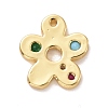 Eco-friendly Brass Micro Pave Cubic Zirconia Pendants KK-D079-10G-2