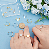 12Pcs 2 Colors Brass Open Cuff Ring Findings KK-UN0001-28-4