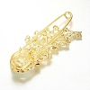 Alloy Glass Rhinestone Brooches LS-JEWB-G001-17-2