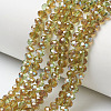 Electroplate Glass Beads Strands EGLA-A034-T6mm-J02-1