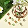 30Pcs 5 Colors Handmade Gold Foil Lampwork Glass Beads FOIL-CJ0001-14-5