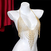 Alloy Full Crystal Rhinestone Mesh Tassel Chest Sexy Body Chains for Bikini FS-WG2AAFB-02-2