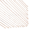 10Pcs 10 Styles Brass Paperclip & Cable & Box & Satellite & Bar Link Chain Necklaces Set MAK-PH0004-33RG-1