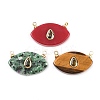 Natural Mixed Gemstone Horse Eye Pendants KK-B157-36G-1