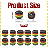 120Pcs Opaque Stripe Resin European Beads RESI-SP0001-56-2