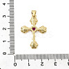 Brass Pave Cubic Zirconia Pendants KK-K302-17G-3