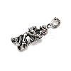 316 Surgical Stainless Steel Pave Cubic Zirconia Pendants STAS-D304-38AS-2