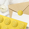 12 Sheets Self Adhesive Gold Foil Embossed Stickers DIY-WH0451-031-6