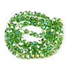 Electroplate Transparent Glass Beads Strands EGLA-T019-06D-2