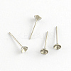 Non-Tarnish 304 Stainless Steel Flat Round Blank Peg Stud Earring Settings LS-STAS-R055-16-1
