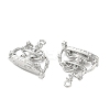 Brass Micro Pave Clear Cubic Zirconia Pendants KK-K351-72P-2
