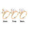 Crown Brass Micro Pave Clear Cubic Zirconia Adjustable Ring Settings KK-T076-29G-4