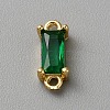 Light Gold Plated Brass Pave Glass Connector Charms KK-CJC0001-34KCG-04-1
