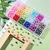 540Pcs 18 Style Spray Painted ABS Plastic Imitation Pearl Beads OACR-YW0001-35B-5