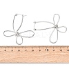Hollow Flower 201 Stainless Steel Hoop Earrings EJEW-P337-01P-5