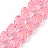 Transparent Glass Beads Strands LAMP-F029-04E-1