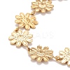 Enamel Daisy Link Chains Bracelet BJEW-P271-01G-06-3