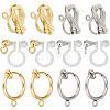 36Pcs 6 Styles 304 Stainless Steel Clip-on Earring Findings STAS-SC0008-33-1