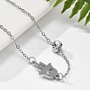 201 Stainless Steel Cable Chain Bracelets BJEW-H205-01A-P-2